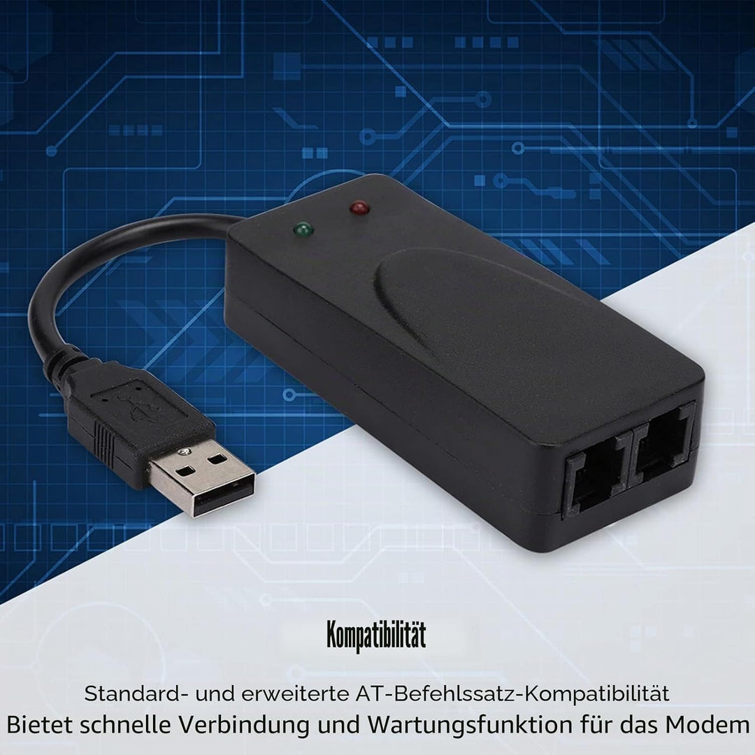 Normales DFÜ Modem, Faxmodem Dual Port USB2.0 56K Externer Modemtreiber für Win 7/Win 8/Win 10/Win X