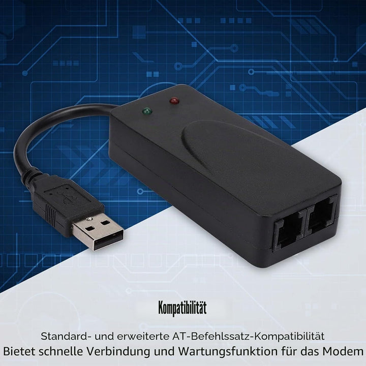 Normales DFÜ Modem, Faxmodem Dual Port USB2.0 56K Externer Modemtreiber für Win 7/Win 8/Win 10/Win X