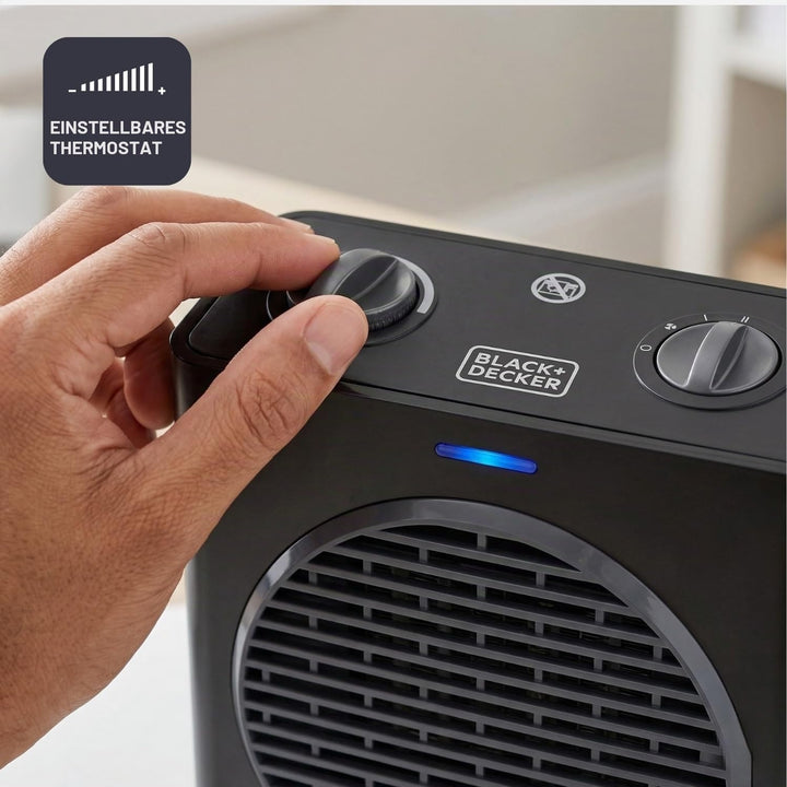 Black+Decker ES9460040B BXSH1500E Keramik-Heizlüfter, Schwarz 1500W | Kompakt, 1500W | Kompakt
