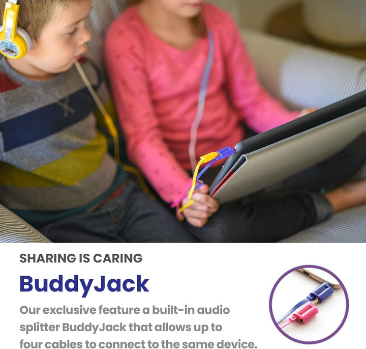 ONANOFF Buddyphones Discover Volume Limiting Kids Headphones In-Ear Durable, Comfortable,& Customiza