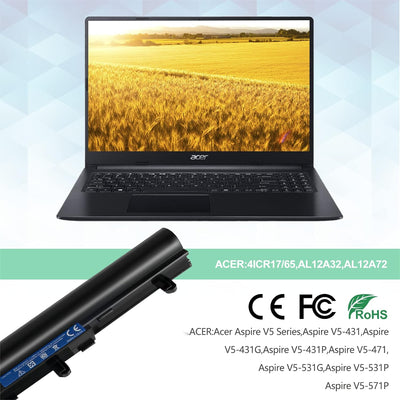 AL12A32 AL12A72 Akku für Acer Aspire V5-571 V5-571G V5-571P V5-431 V5-531 V5-531G V5-531 V5-471 V5-5