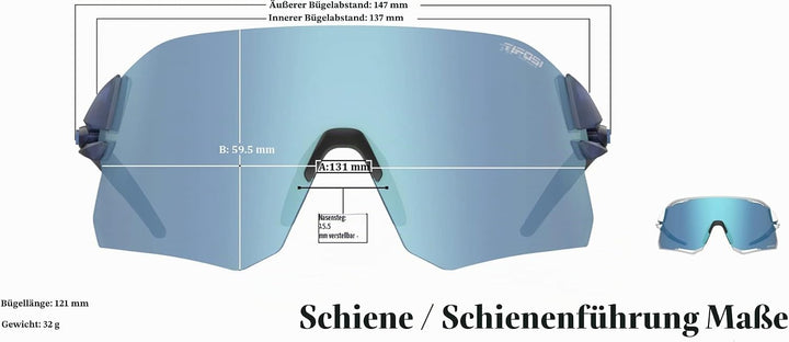 Tifosi Rail Race Satin-Vapor austauschbare Radsport-Sonnenbrille (2 Gläser), Clarion-Rot/Transparent