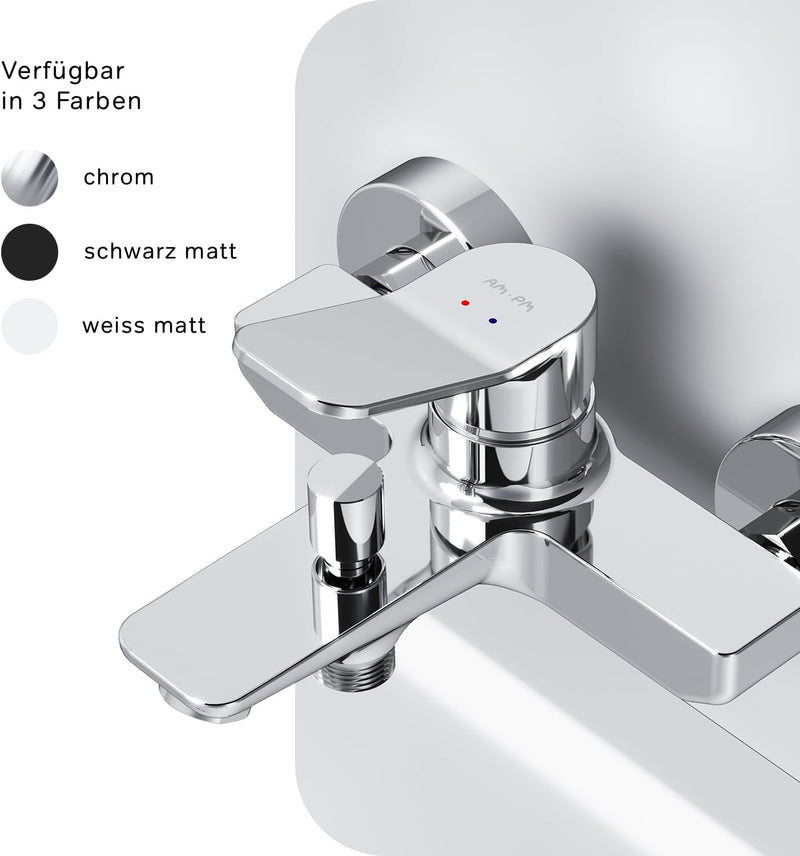 AM.PM X-Joy FXA10000 Wassersparende Wannen- und Brausebatterie kraztfest, leicht zu reinigen,mühelos