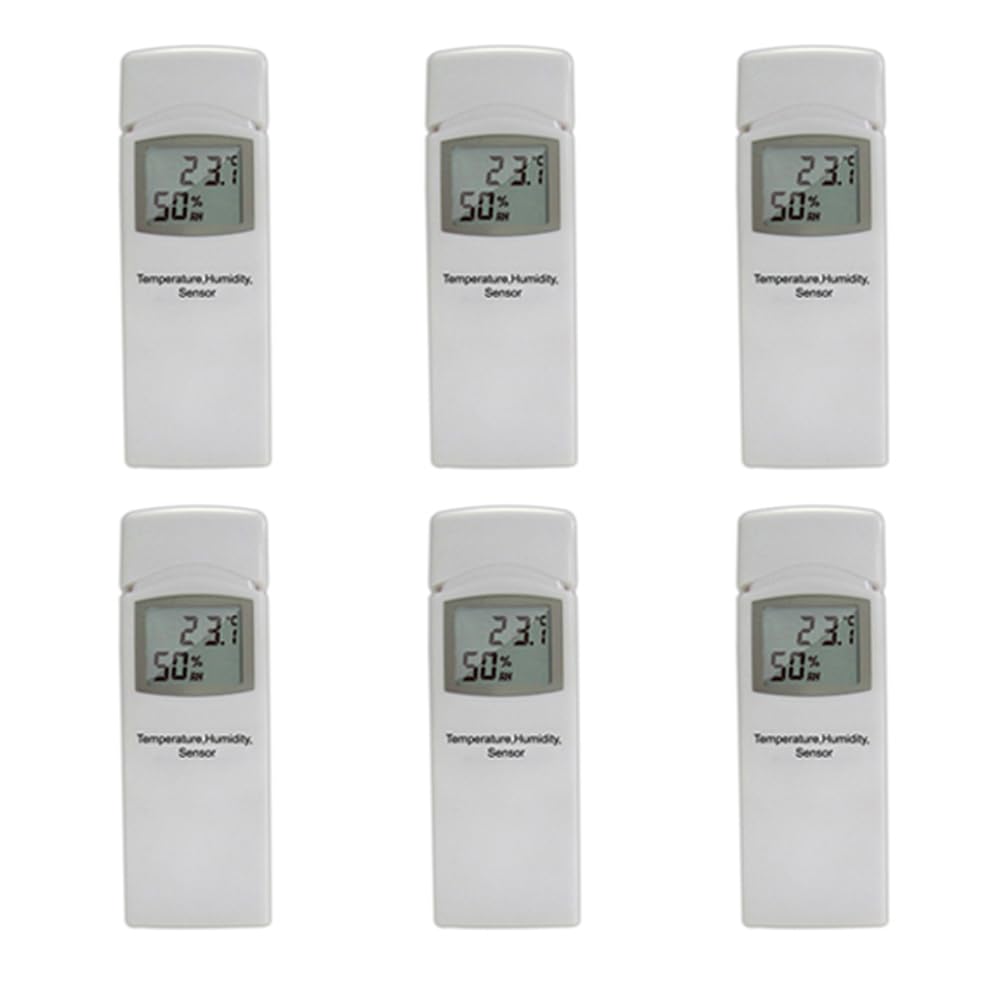 froggit Set DP50 / WH31A Mehrkanal Thermo-Hygrometer Temperatur-Luftfeuchte Funksensor (6), 6