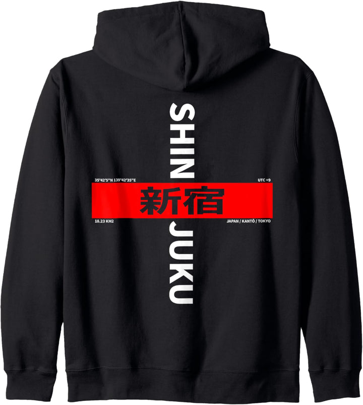 Präfektur Shinjuku, Japan, mit realen Daten Kapuzenjacke