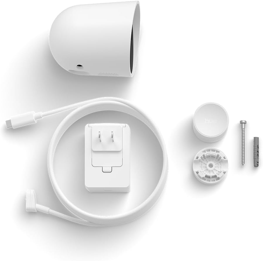 Philips Hue Secure kabelgebundene Überwachungskamera, Aussenkamera mit 2K-Videoauflösung, Videoüberw