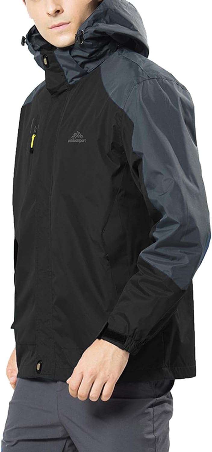 YSENTO Herren Regenjacke wasserdichte Outdoor Atmungsaktive Wandern Funktionelle Softshell Winddicht