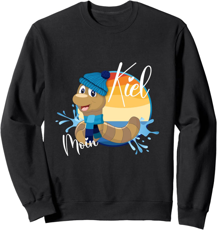 Lustiger Wattwurm von der Ostsee Wattenmeer Kiel Sweatshirt