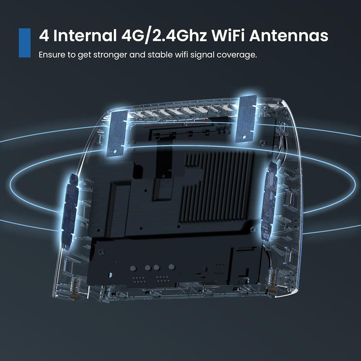 Tenda 4G03 4G LTE Router, WLAN Router für SIM-Karten (CAT4, 150Mbit/s im Download, 300Mbit/s 2,4GHz)