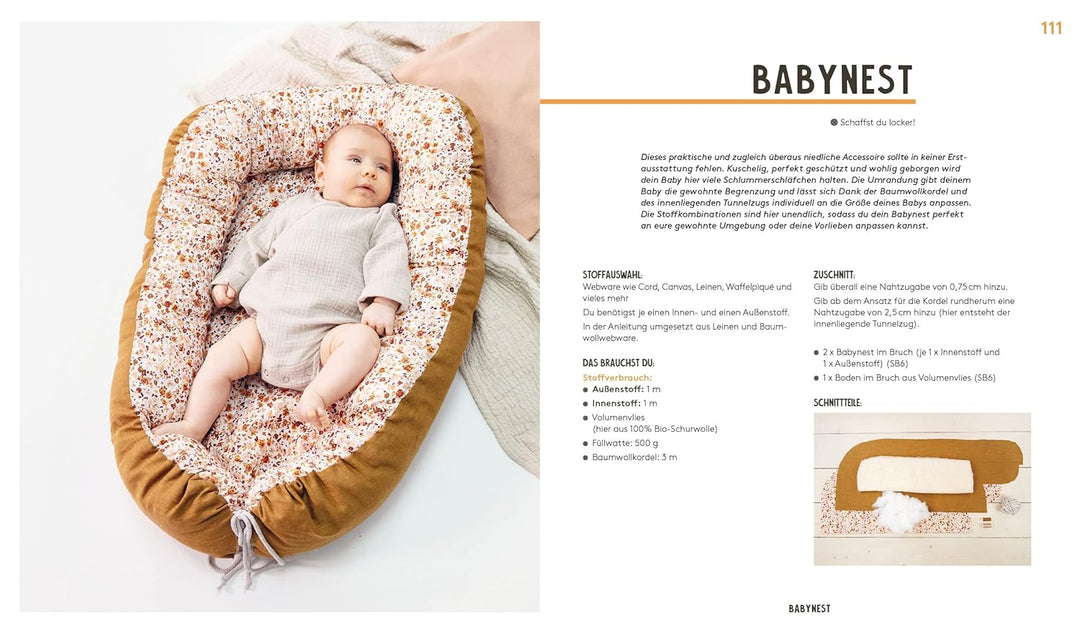 Hej. Babymode – Erstausstattung im Skandi-Look nähen: Body, Mützchen, Romper, Schlafanzug, Babynest
