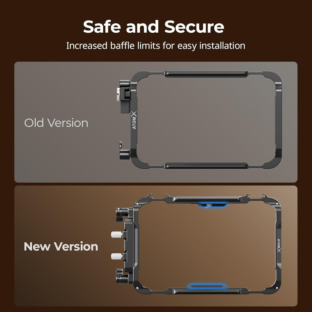 SMALLRIG Monitor Cage für Atomos Ninja V, Käfig mit Befestigungspunkten und SSD-Laufwerksperren - 22