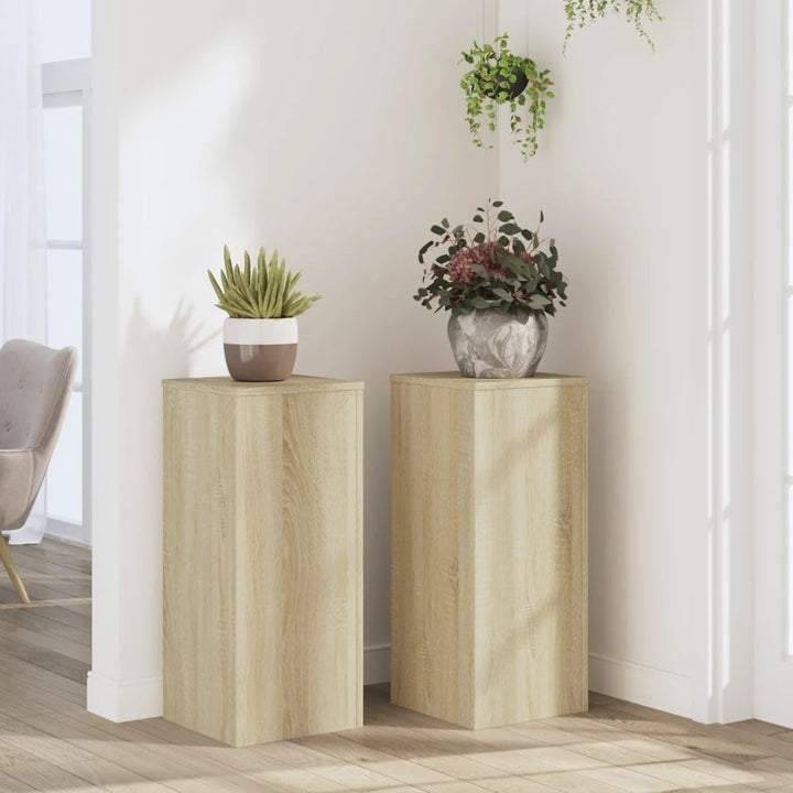 vidaXL Pflanzenständer 2 STK., Blumenständer Hohle Konstruktion, Dekosäule Podest für Pflanzen Dekoa