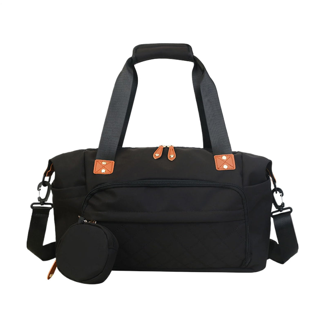 Generisch Large Diaper Bag, 48x20x28cm Nylon Travel Organizer Tote Handbag with Ergonomic Shoulder S