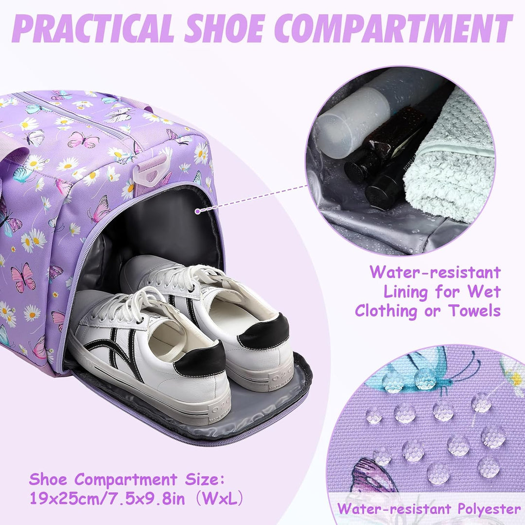 Kinder Reisetasche, Kasgo Duffle Bag für Kinder Jungen Mädchen Wasserabweisend Duffel Sport Carry On