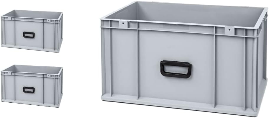 SuperSparSet 3x Eurobox NextGen Portable Uno | HxBxT 32x40x60cm | 65 Liter | Eurobehälter, Transport