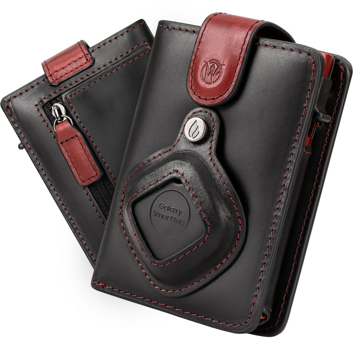 Will Fire® MagFlap® MultiTag | Airtag Android Wallet für Samsung Galaxy Smart Tag + Tile Chipolo ATU