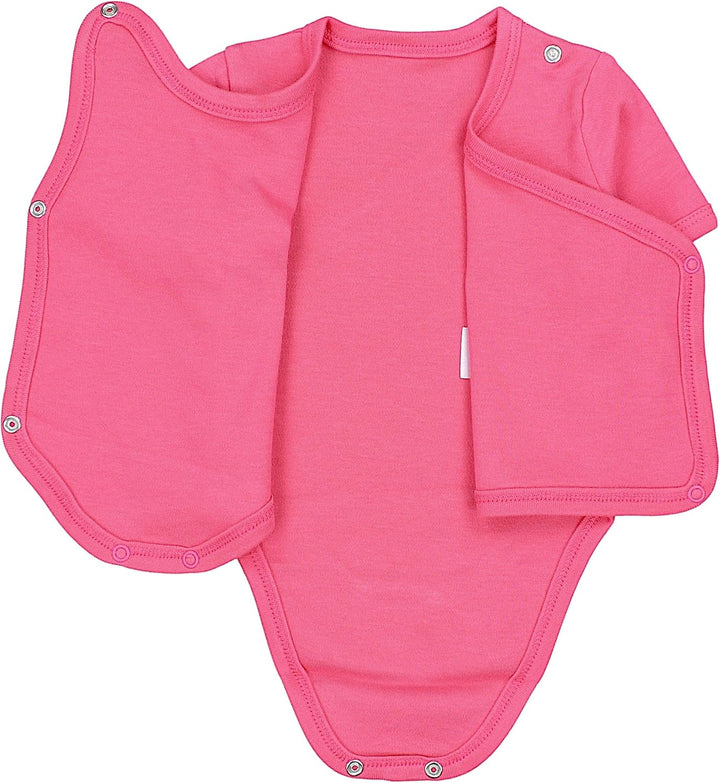 TupTam Baby Body Mädchen 5er Set – Kurzarm Wickelbody aus Baumwolle mit Print, Atmungsaktiv und Haut