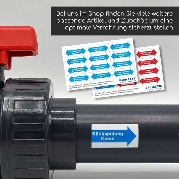 40 mm Pool Bypass Set für Wärmepumpen I Pool-Heizung und Solarheizung I Schwimmbadheizung I Bypass-K