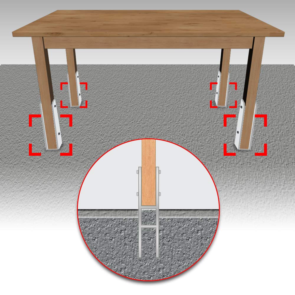 Jopassy H-Pfostenträger, H-Anker, Gabelweiten, Materialstärke 5mm, Länge600mm, Pfostenschuh, H-Form