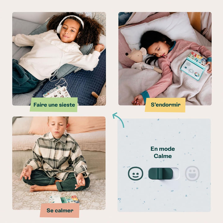 HoomKid Geschichtenerzähler, Kinder, Emotionsmanagement, 96 Audios, Meditationen, weiche Musik, weis