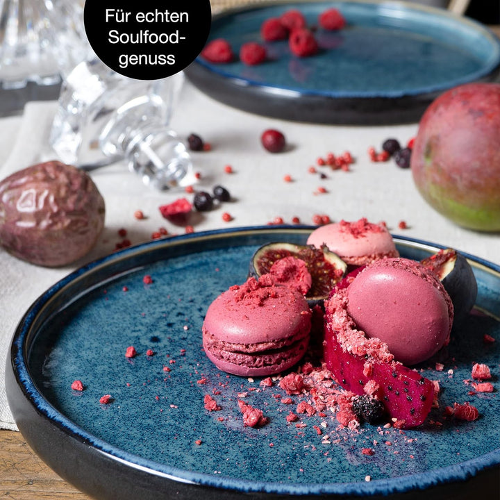 Moritz & Moritz SOLID 4x Kleine Teller 21 cm - Steinzeug Teller Set als Dessertteller, Kuchenteller,