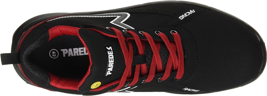 PAREDES Men's Alonso Industrial Shoe, Black and red, 6.5 UK