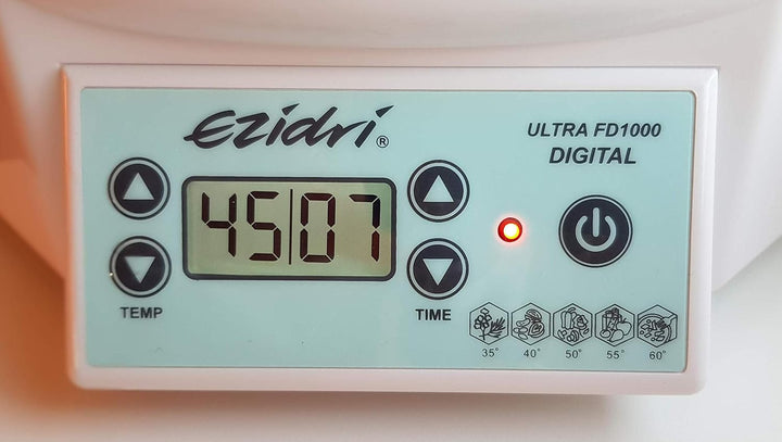 EZIDRI FD1000 ULTRA Digital - Dörrautomat mit grosser Kapazität (5 Siebe erweiterbar auf 30), gleich
