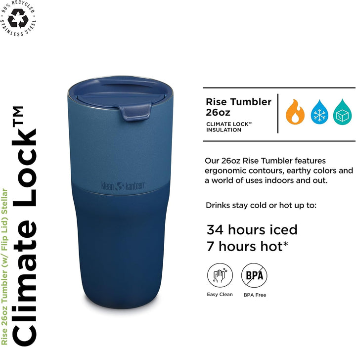 Klean Kanteen Rise 768ml Tumbler w/Flip Lid Stellar, Stellar