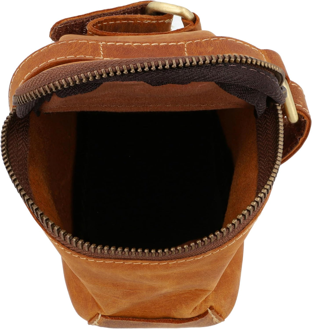 Gusti Fahrradtasche Leder - Gino B. Satteltasche Schlauchtasche für Werkzeug Ledertasche Vintage Bra