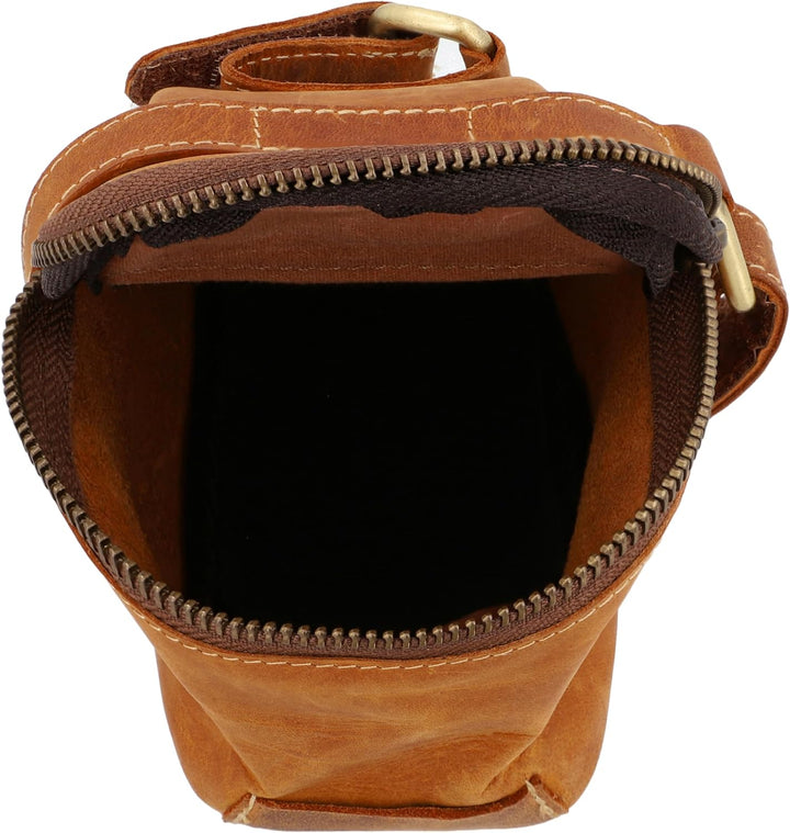 Gusti Fahrradtasche Leder - Gino B. Satteltasche Schlauchtasche für Werkzeug Ledertasche Vintage Bra