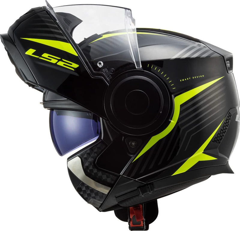 LS2 Motorradhelm FF902 SCOPE SKID BLACK H-V YELLOW, Schwarz/Gelb, XS XS Schwarz/Gelb, XS Schwarz/Gel