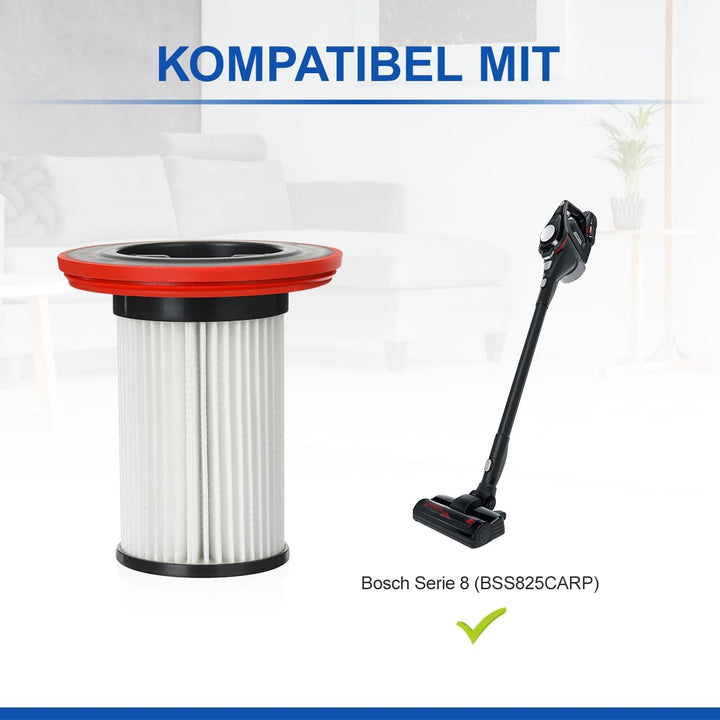 LANMU 3 Filter mit Reinigungsbürste Filter Set kompatibel mit Bosch Unlimited Gen2 Serie 8 Staubsaug