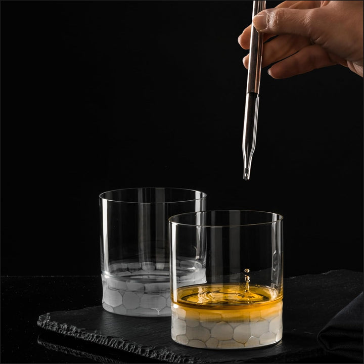 EISCH Whisky Pipette Platin - Handgefertigte Glaspipette veredelt mit echtem Platin - Made in German