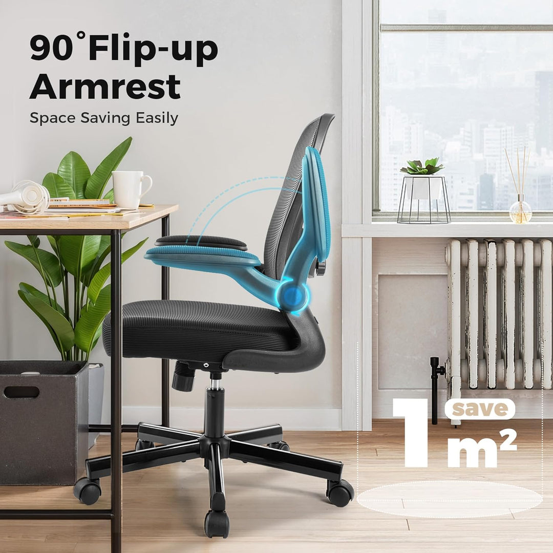 ALPHA HOME Bürostuhl Ergonomischer Schreibtischstuhl mit Lendenwirbelstütze, Höhenverstellbar, Büros