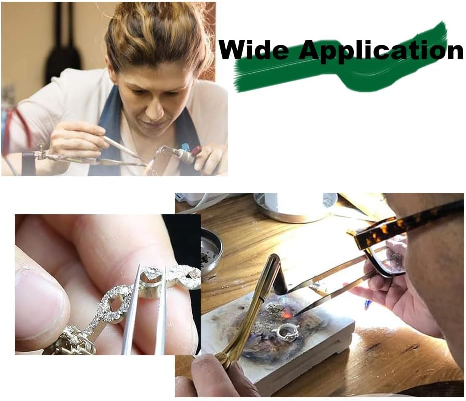 Schmuck-Lötset mit 3 Lötpinzetten, 2 Keramik-Lötplatten, 1 Kupferzange (Stil 2), Silberschmiedebedar