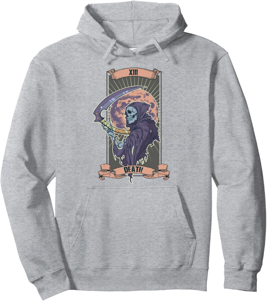 Tarot Karte Death XIII Der Tod Sensenmann Okkult Occult Hexe Pullover Hoodie