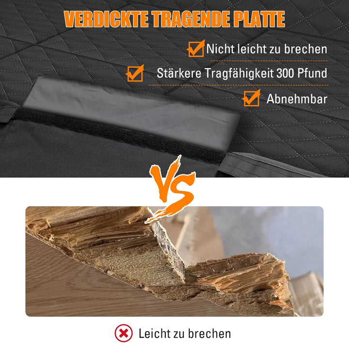 BMaoBBo Hundedecke Auto Rückbank[127x62cm],Wasserdicht,Kratzfest mit Hartschale (300 Pfund Traglast)