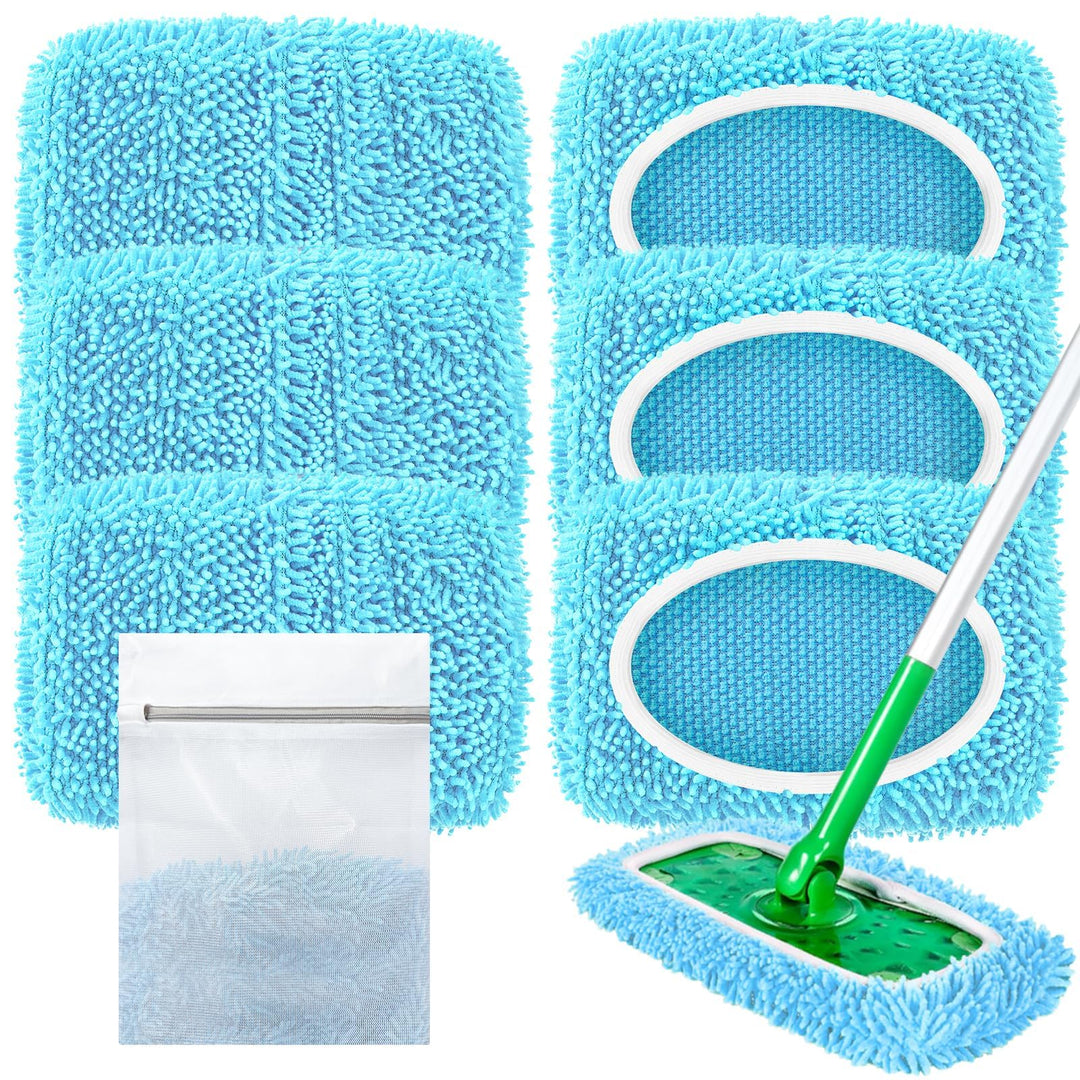 6 Stück für Swiffer Feuchte Bodentücher, Ideal für Swiffer Bodenwischer Nass, Waschbar für Swiffer B