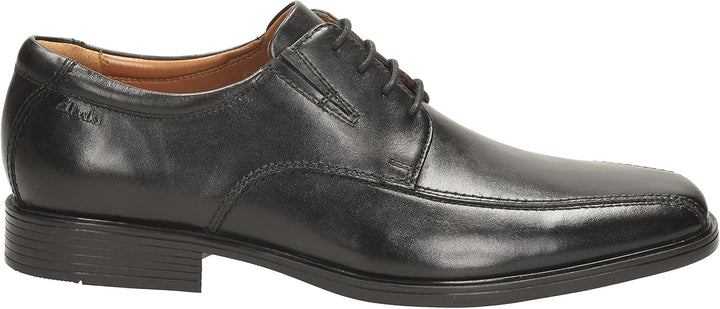 Clarks Herren Tilden Cap Derbys 39.5 EU Schwarzes Leder, 39.5 EU Schwarzes Leder