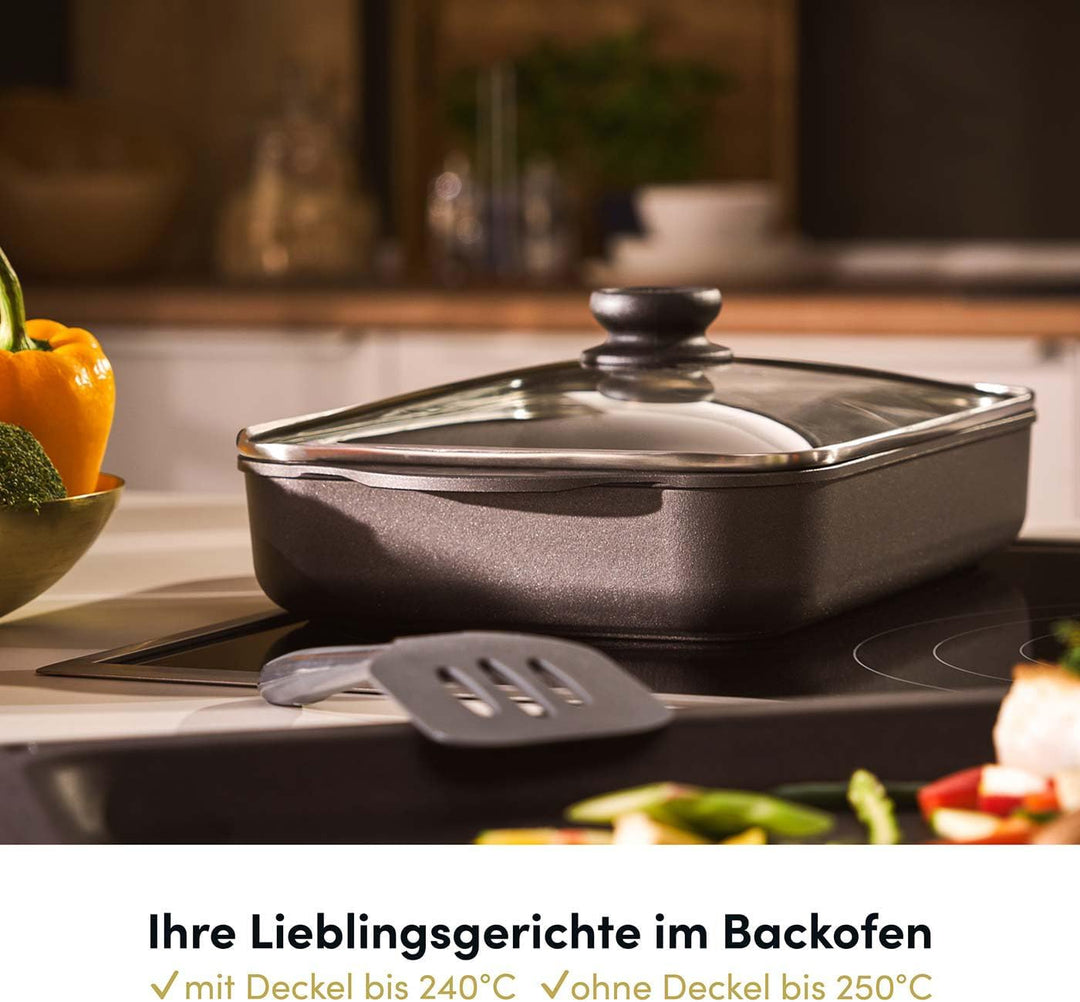 Hoffmann Hoffmann Aluguss Bratreine Auflaufform Induktion I Bräter Rechteckig 32x 24,5 x 6 cm Innenm