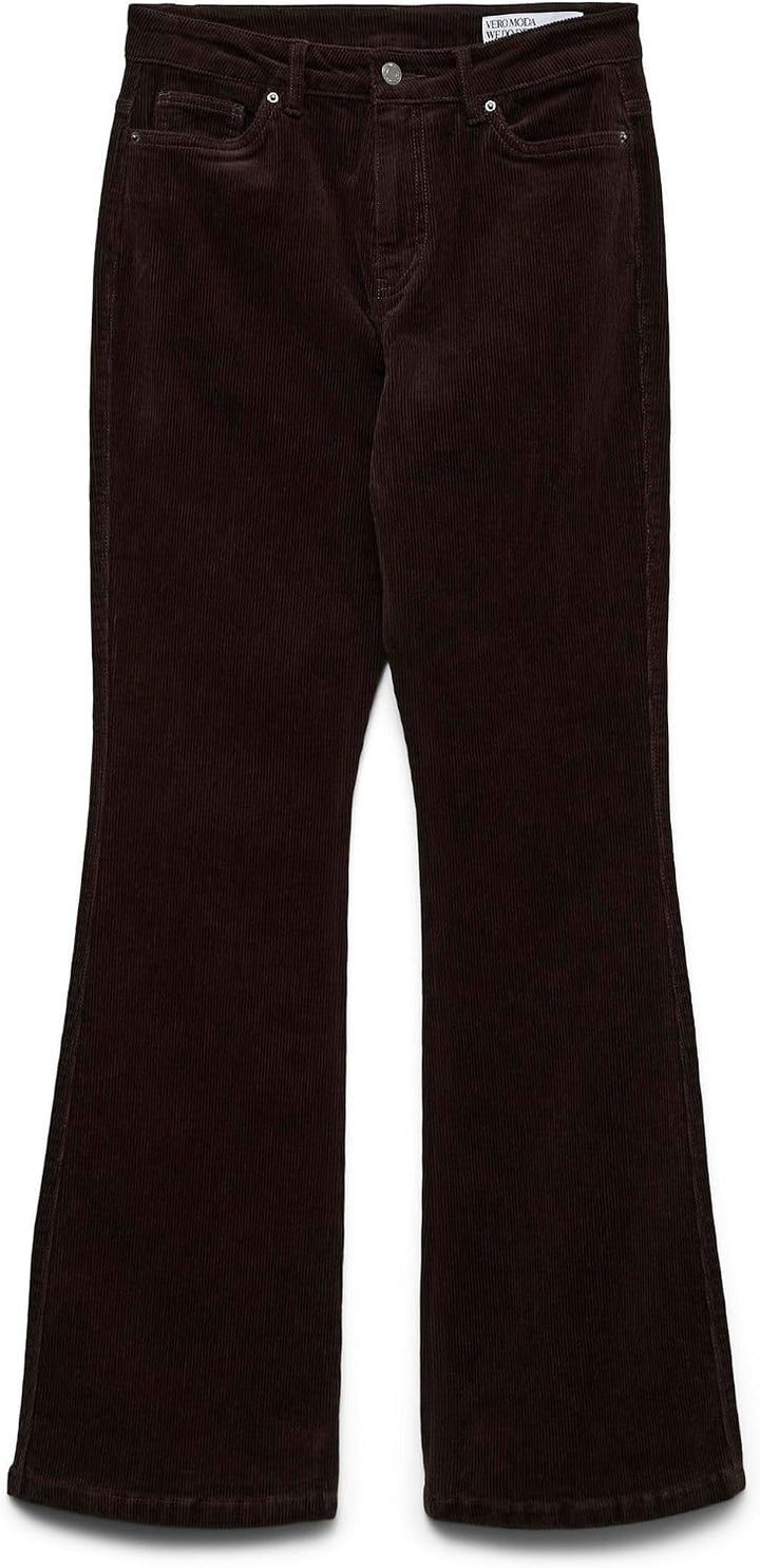 VERO MODA Female Hose VMSIGA Hohe Taille Hose XS / 34L Chocolate Torte, XS / 34L Chocolate Torte