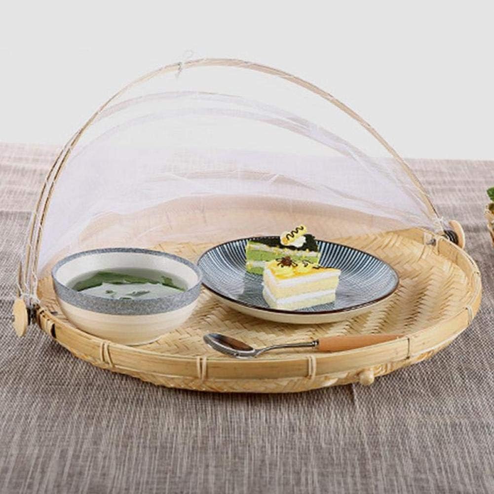 BYFRI Serving Essen Siebeinsatz, Handgewebte Picknick Lebensmittel Abdeckung Korb Aussen Bug- Beweis