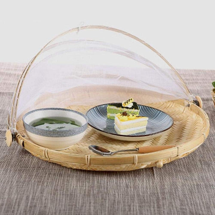 BYFRI Serving Essen Siebeinsatz, Handgewebte Picknick Lebensmittel Abdeckung Korb Aussen Bug- Beweis