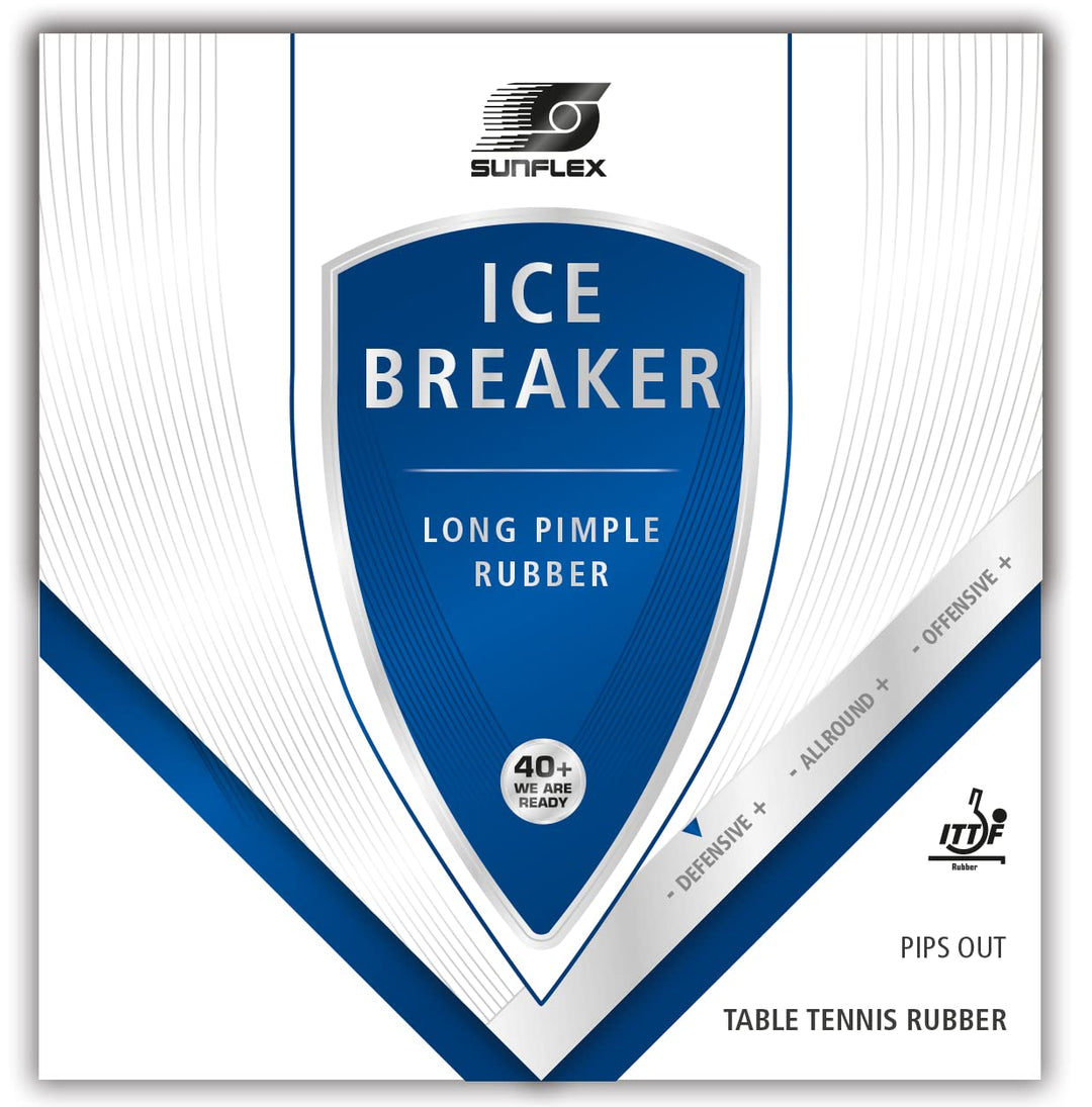 Sunflex Ice Breaker Tischtennis-Belag | professionelle Lang Noppe | ITTF zugelassen | gefährliches A