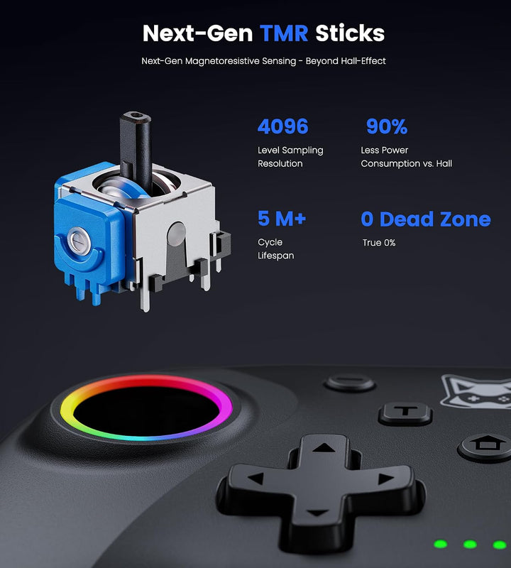 Switch 2 Controller für Switch/OLED/Lite,RGB Lichteffekte Programmierung Pro Controller Wireless mit