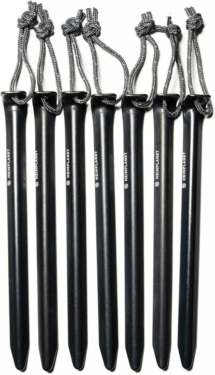 HEIMPLANET Original | Aluminium Heringe in V-Form (Set mit 8 Stück), Anthrazit | Unterstützt 1% for