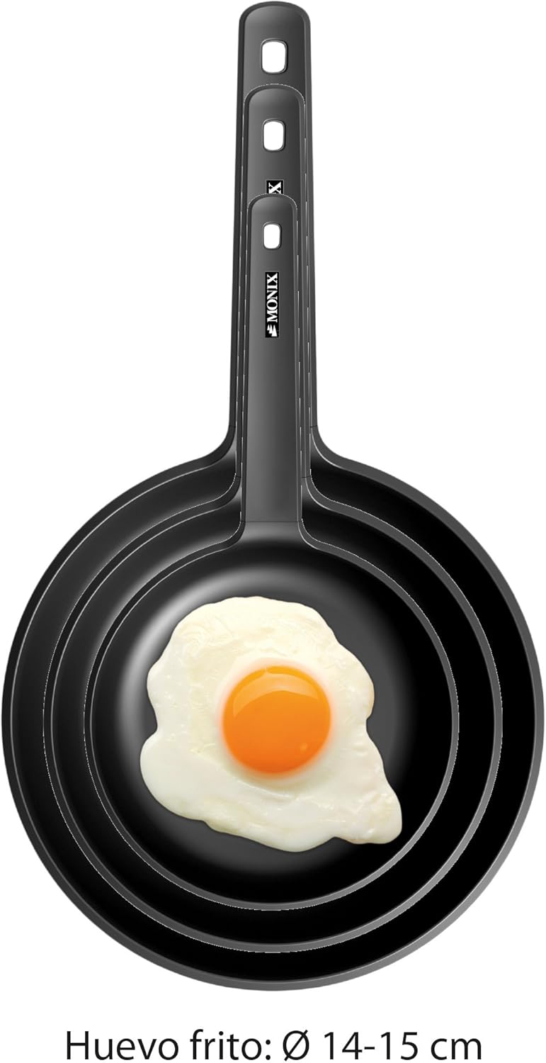 MONIX Martín Berasategui | Set mit 3 Bratpfannen, geschmiedetes Aluminium mit PFOA-freier Antihaftbe