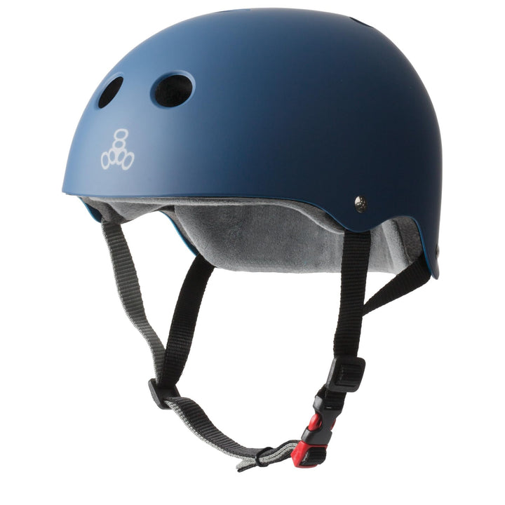 Triple Eight Herren Zertifizierter Sweatsaver-Helm Skate-und Skateboard S Navy Rubber, S Navy Rubber