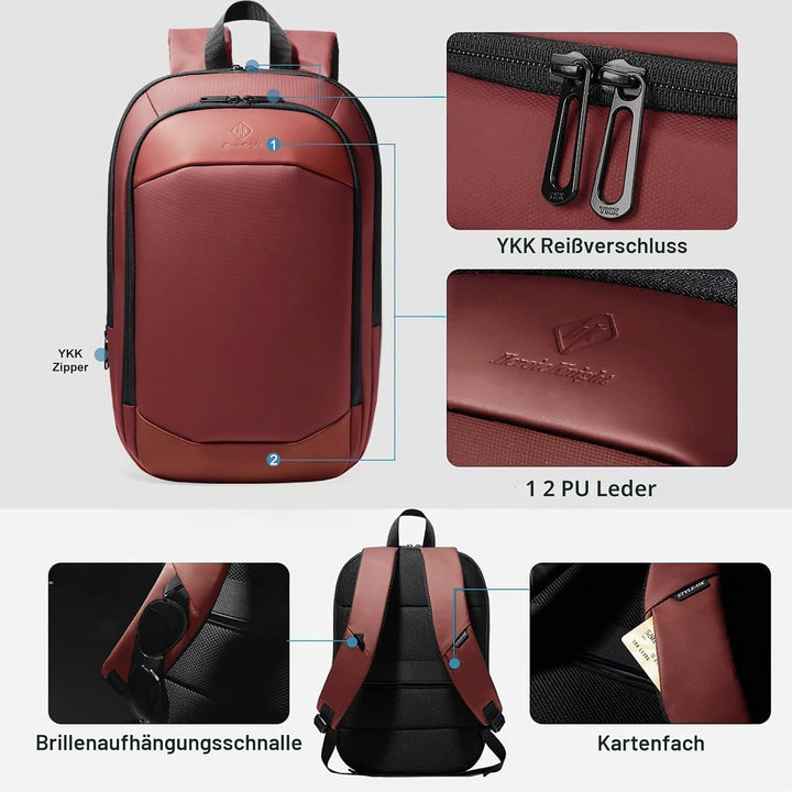 Laptop Rucksack Herren 17 Zoll wasserdichter erweiterbarer Reiserucksack Handgepäck Laptoptasche Tag