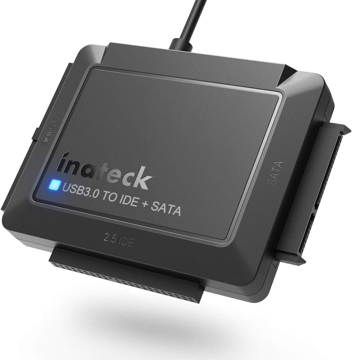 Inateck IDE SATA to USB 3.0 Adapter für 2.5/3.5 Zoll HDD/SSD Festplatten, mit 12V/2A Stromversorgung
